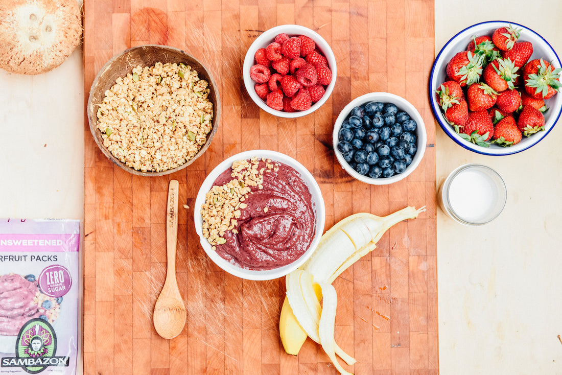 Unsweetened Banana & Berry Açaí Bowl Recipe