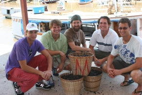 The team posing for another group shot with their latest crop of Açaí