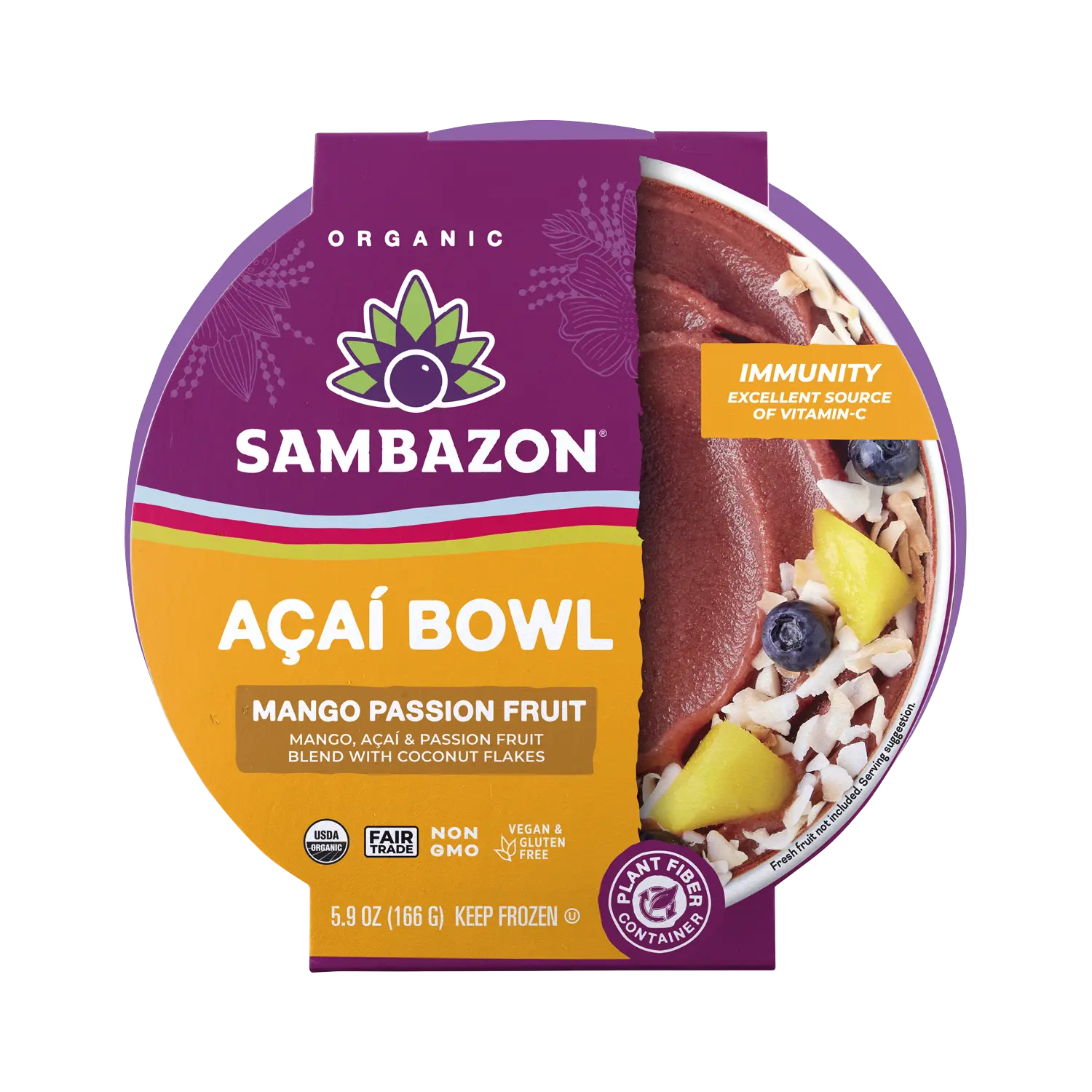 Mango Passion Fruit Frozen Açaí Bowl